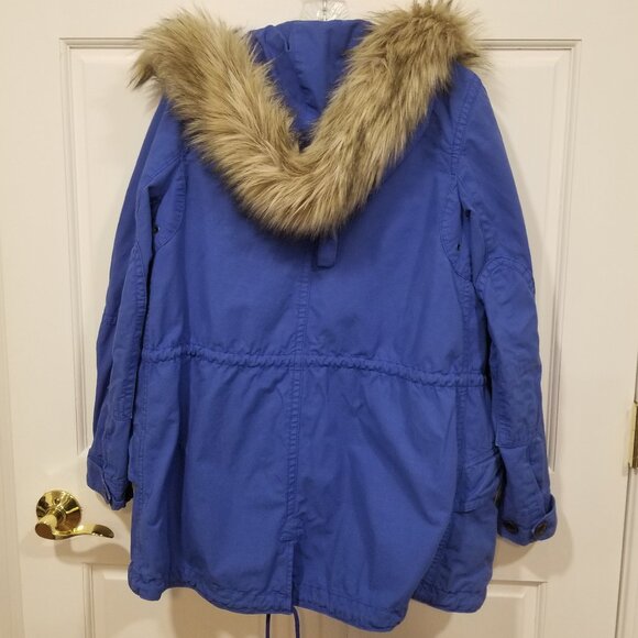 Ladies' Gap Faux Fur Trim Hooded Parka, Size XS, VGUC - Picture 3 of 11